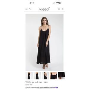 9seed TULUM low back maxi - black